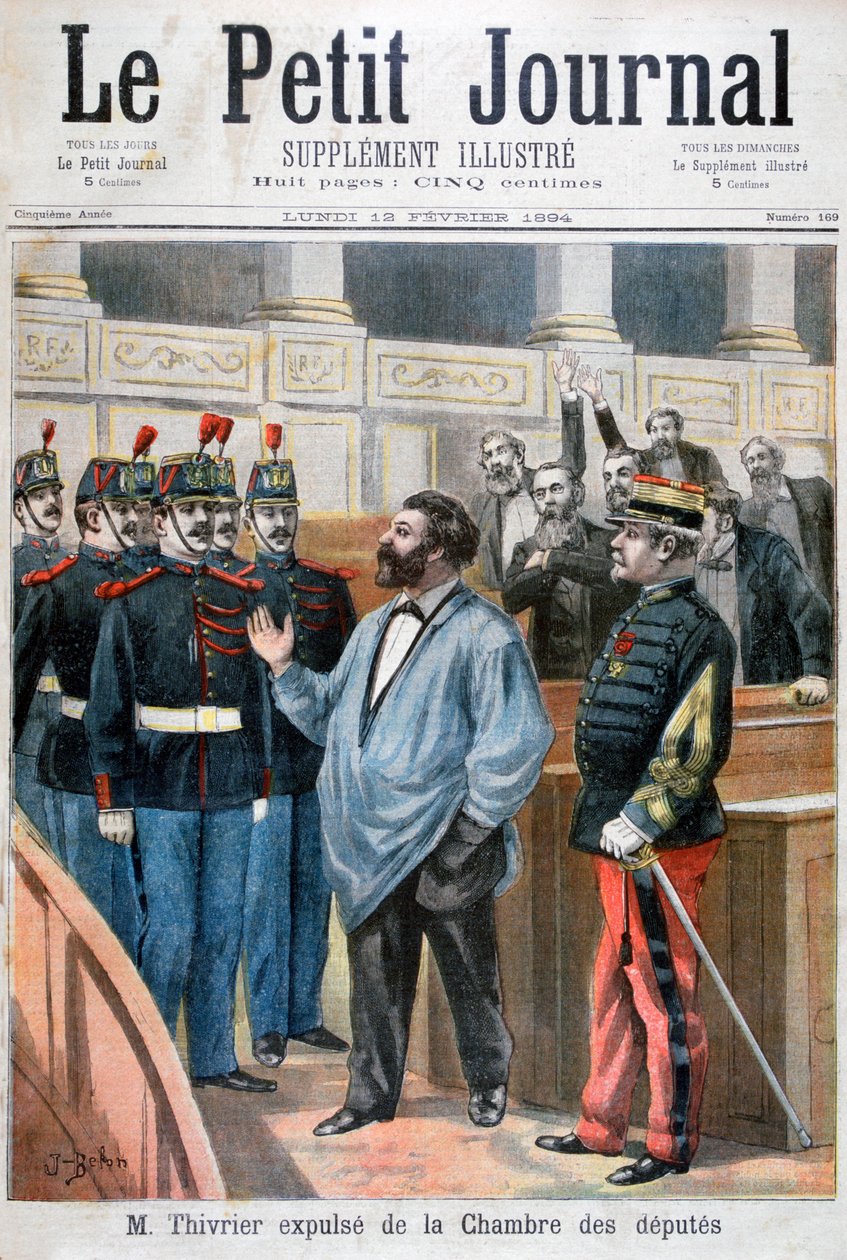 Christophe Thivrier vyloučen z Poslanecké sněmovny, Paříž, 1894 od Jose Belon