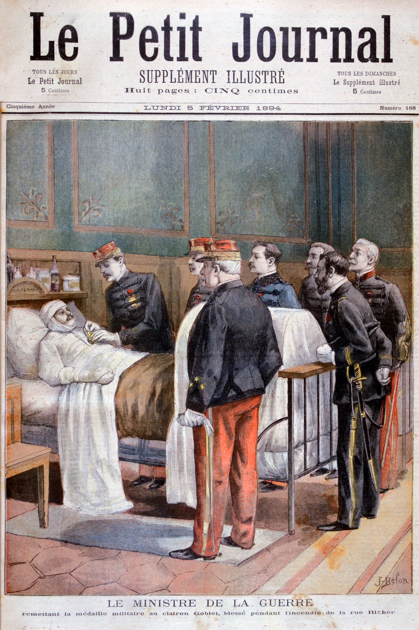 Francouzský ministr války udělující vojenské vyznamenání, 1894 od Jose Belon