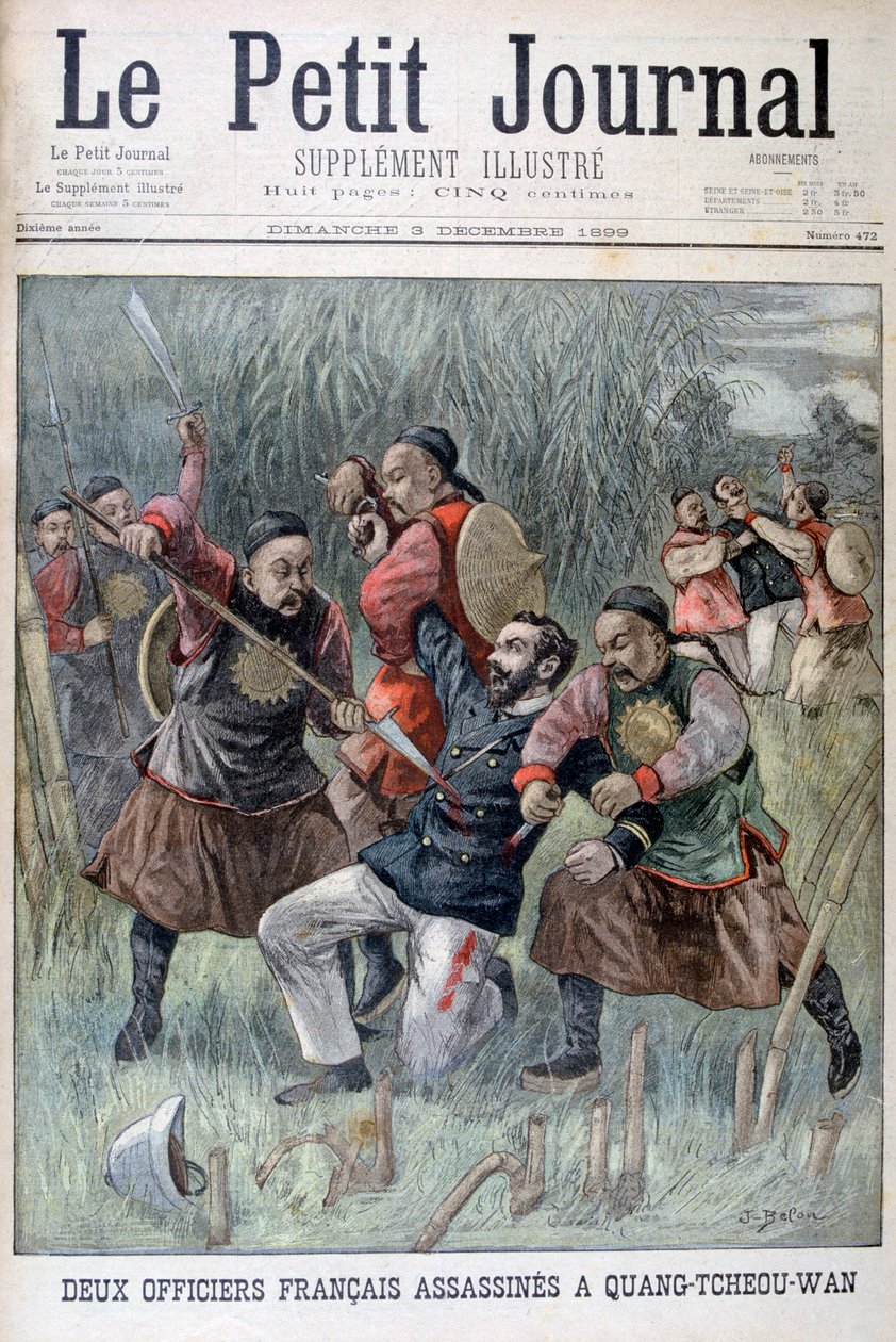 Dva francouzští důstojníci zavražděni Quang-tcheou-wanem, 1899 od Jose Belon