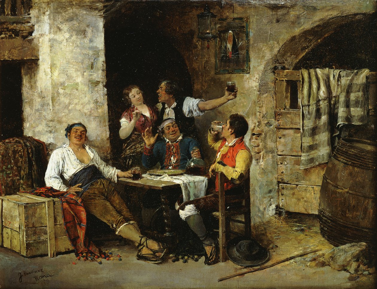 V Taverně od Jose Benlliure y Gil