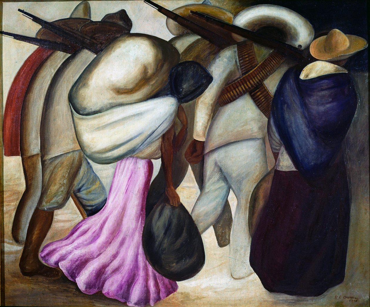 Vojáci Vojáci. obraz od Jose Clemente Orozca (1883-1949) 1926 Mexico City, Muzeum moderního umění od José Clemente Orozco