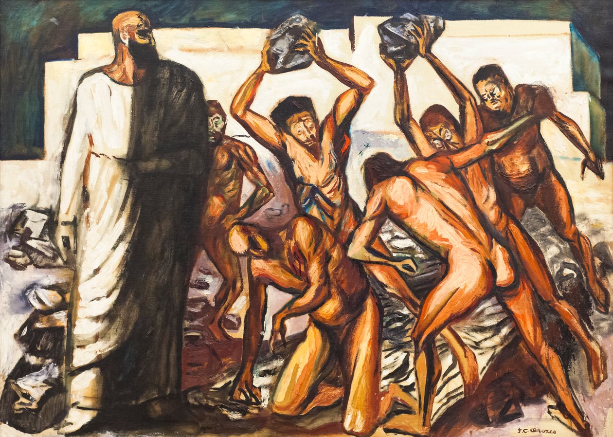 Umučení svatého Štěpána od José Clemente Orozco