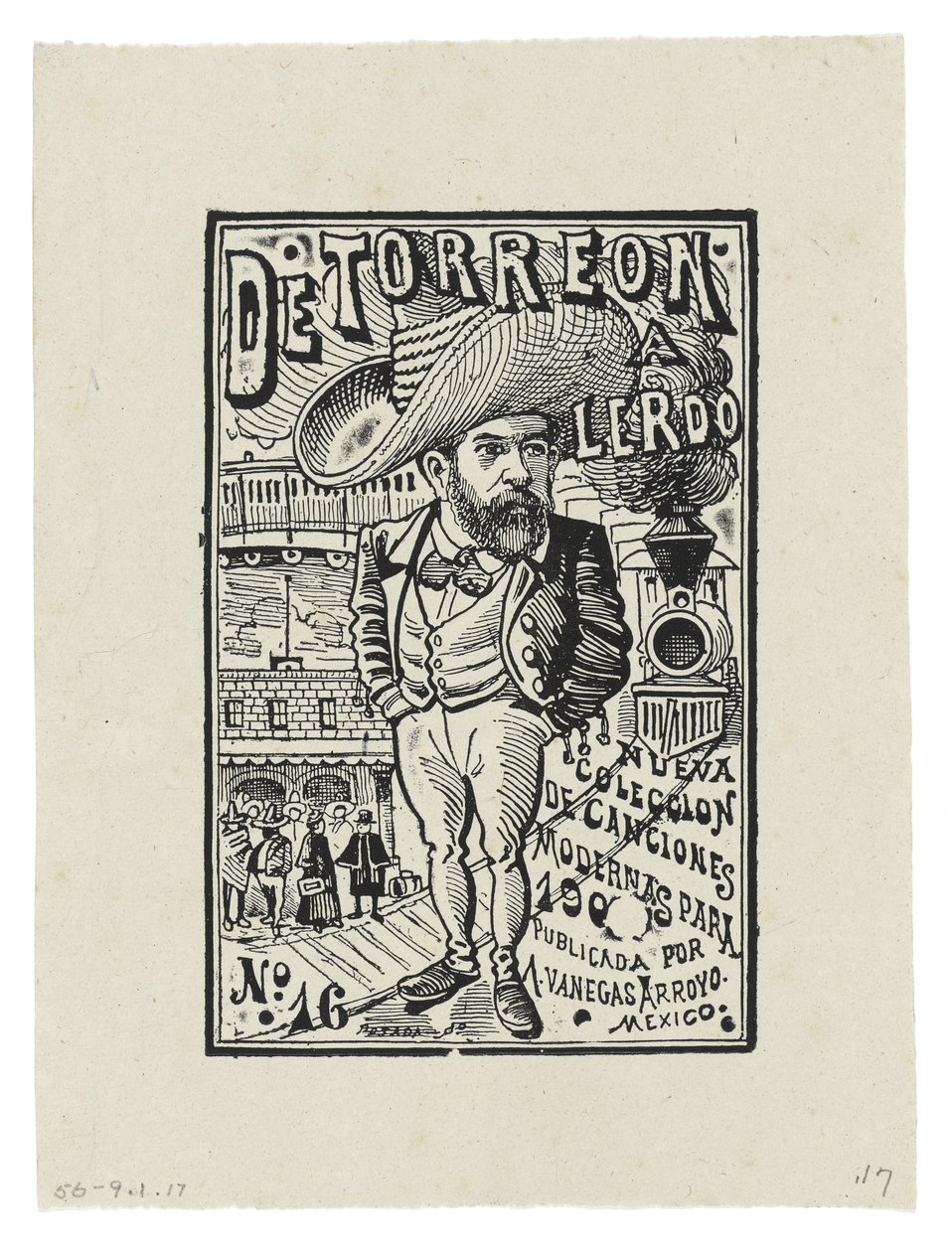 Z Torreónu do Lerda, kolem roku 1905, tištěno 1942 (rytina) od José Guadalupe Posada