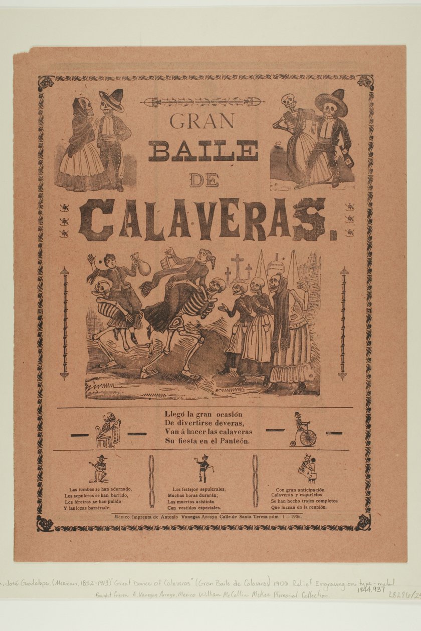 Großer Ball der Calaveras od José Guadalupe Posada