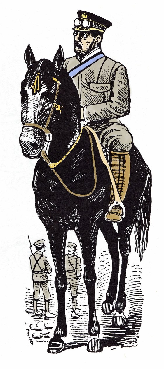 Mexická revoluce (1910-1920): Portrét viktoriánského zahradníka (1854-1916). Xylografie od Jose Guadalupe Inn (1852-1913). od José Guadalupe Posada