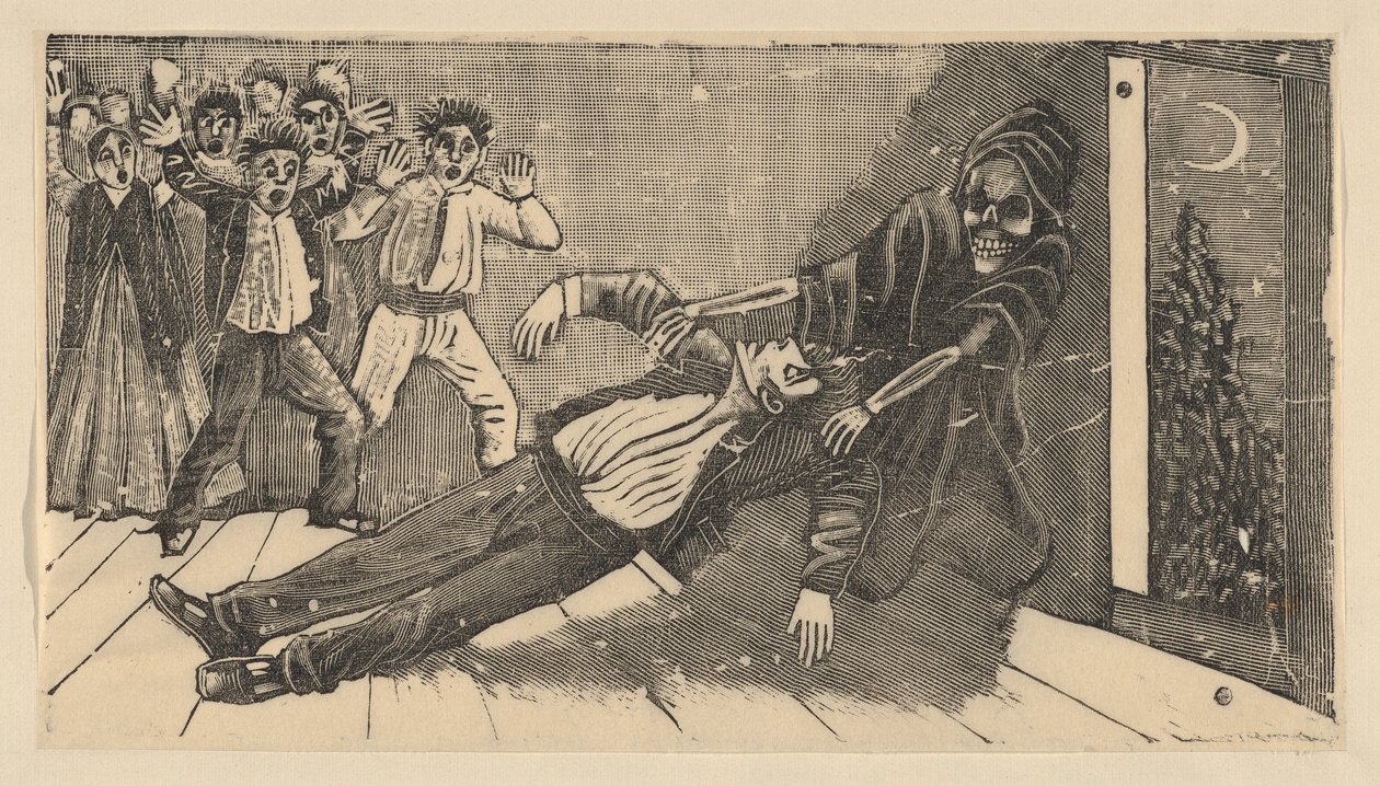 Zjevení ducha dona Juana Manuela Pachitě la Alfajorera od José Guadalupe Posada