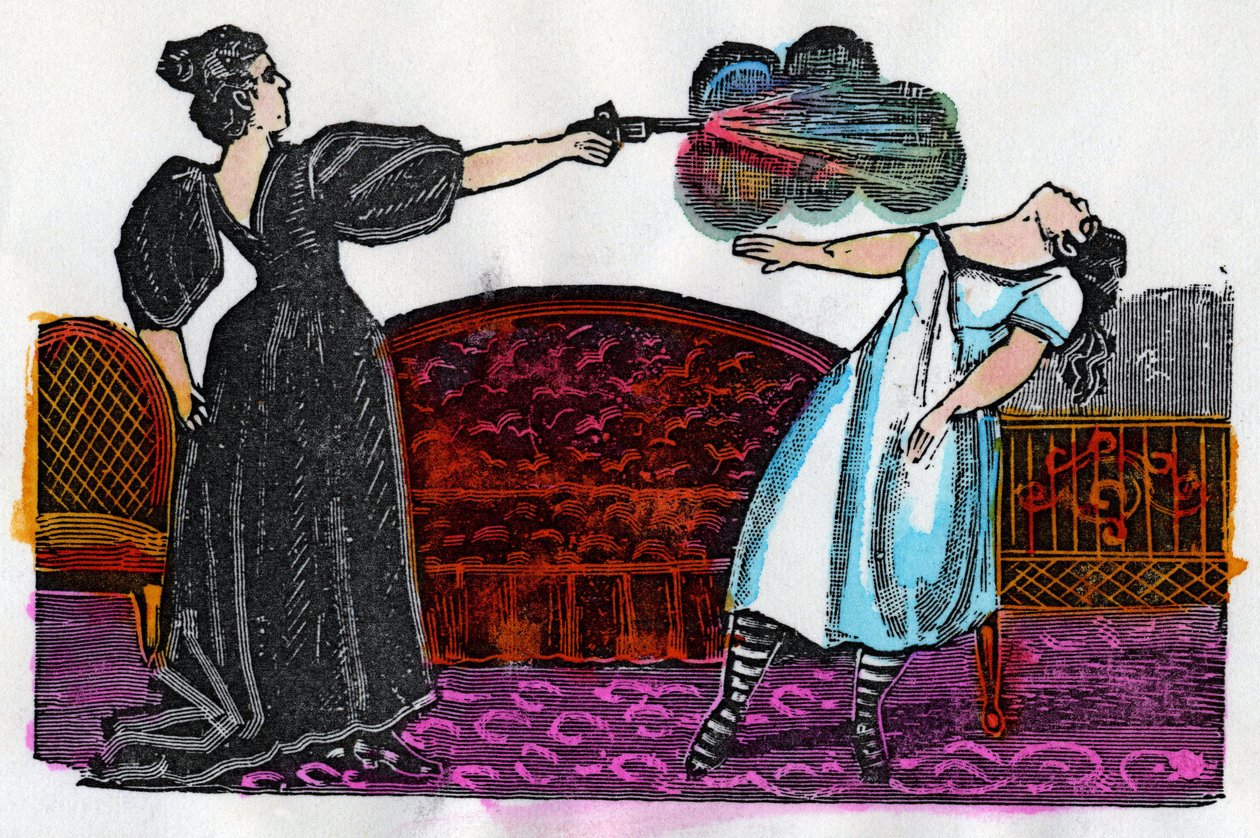 K atentátu na Malaguena došlo v mexickém Tarasquillu kolem roku 1890. Rytina Josého Guadalupeho Posady (1852-1913) vytvořená jako ilustrace k dobovému deníku. od Jose Guadalupe Posada