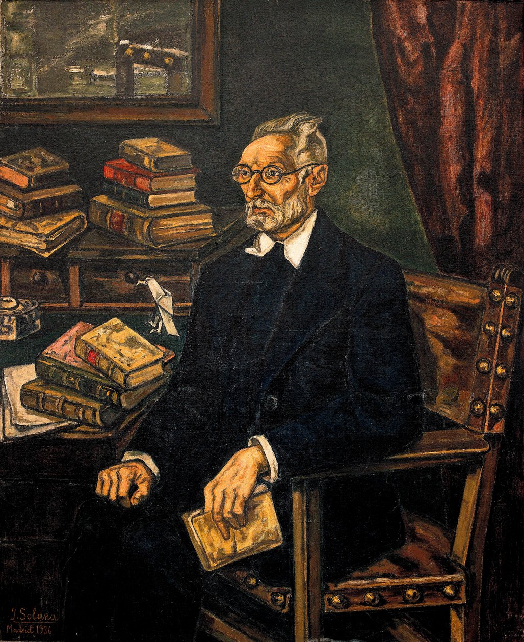 Miguel de Unamuno, maloval Jose Gutierrez Solana od Jose Gutierrez Solana