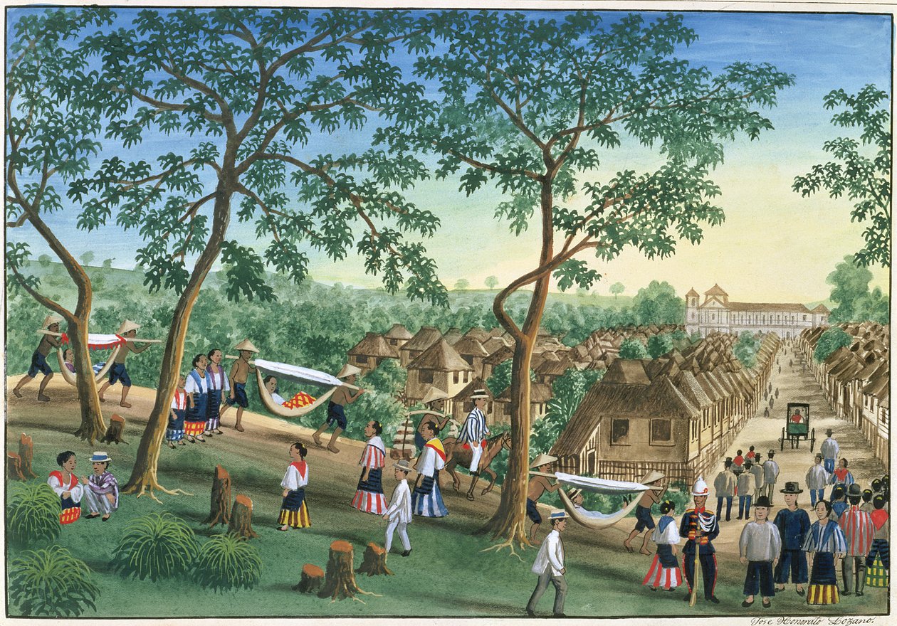 Výlet na Antipolo Fiesta z "The Febus Album of Views In and Around Manila", c.1845 od Jose Honorato Lozano