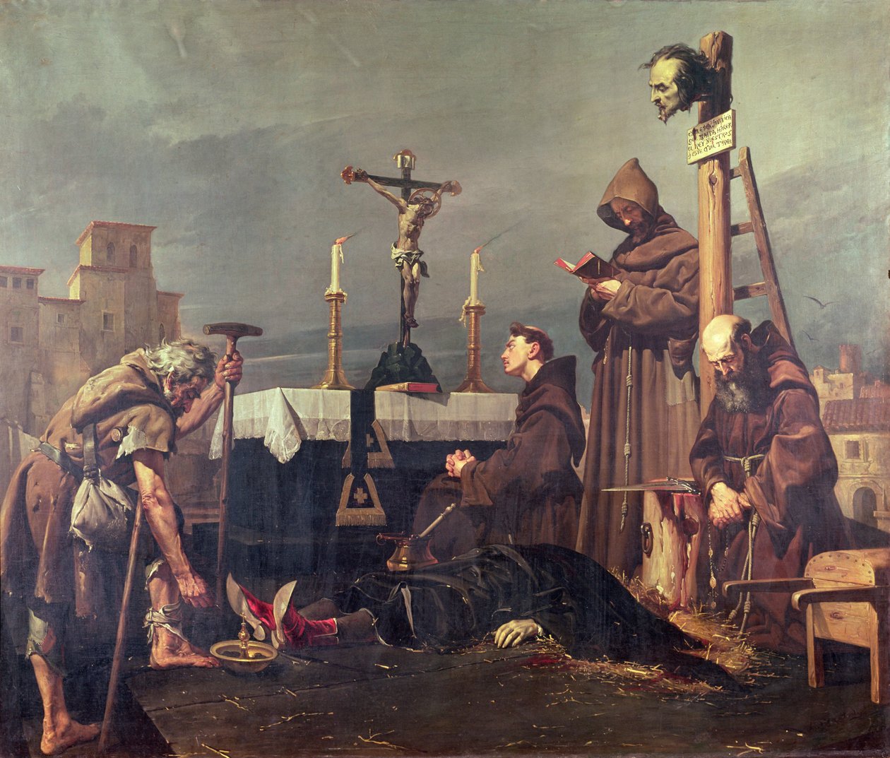 Stětí hlavy Dona Alvara de Luna (olej na plátně) od Jose Maria Rodriguez de Losada