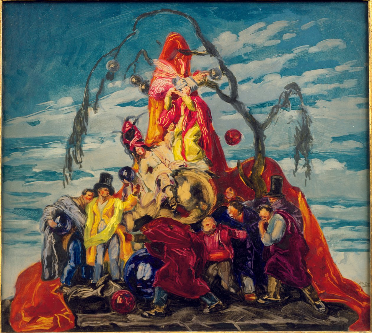 Přípravná studie pro gobelín, kolem 1922-24 (olej na papíře položený na desce) od Jose Maria Sert y Badia