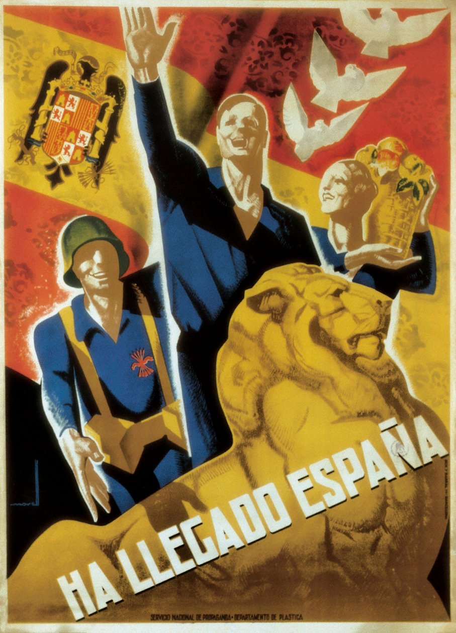 Španělská občanská válka (1936-1939): Španělsko dorazilo, c. 1936-39 (plakát) od Jose Morell