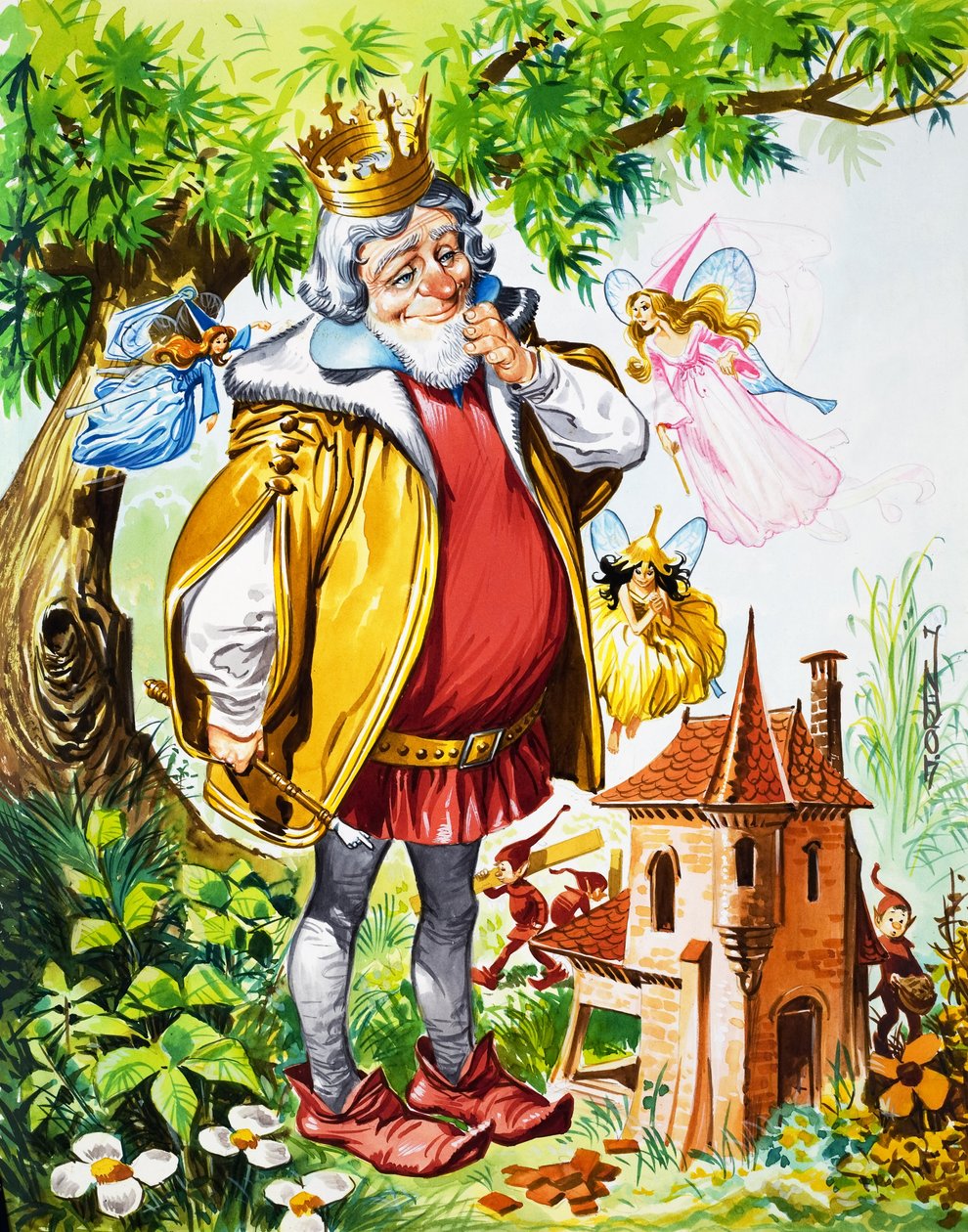 Králové s vílami (kvaš na papíře) od Jose Ortiz
