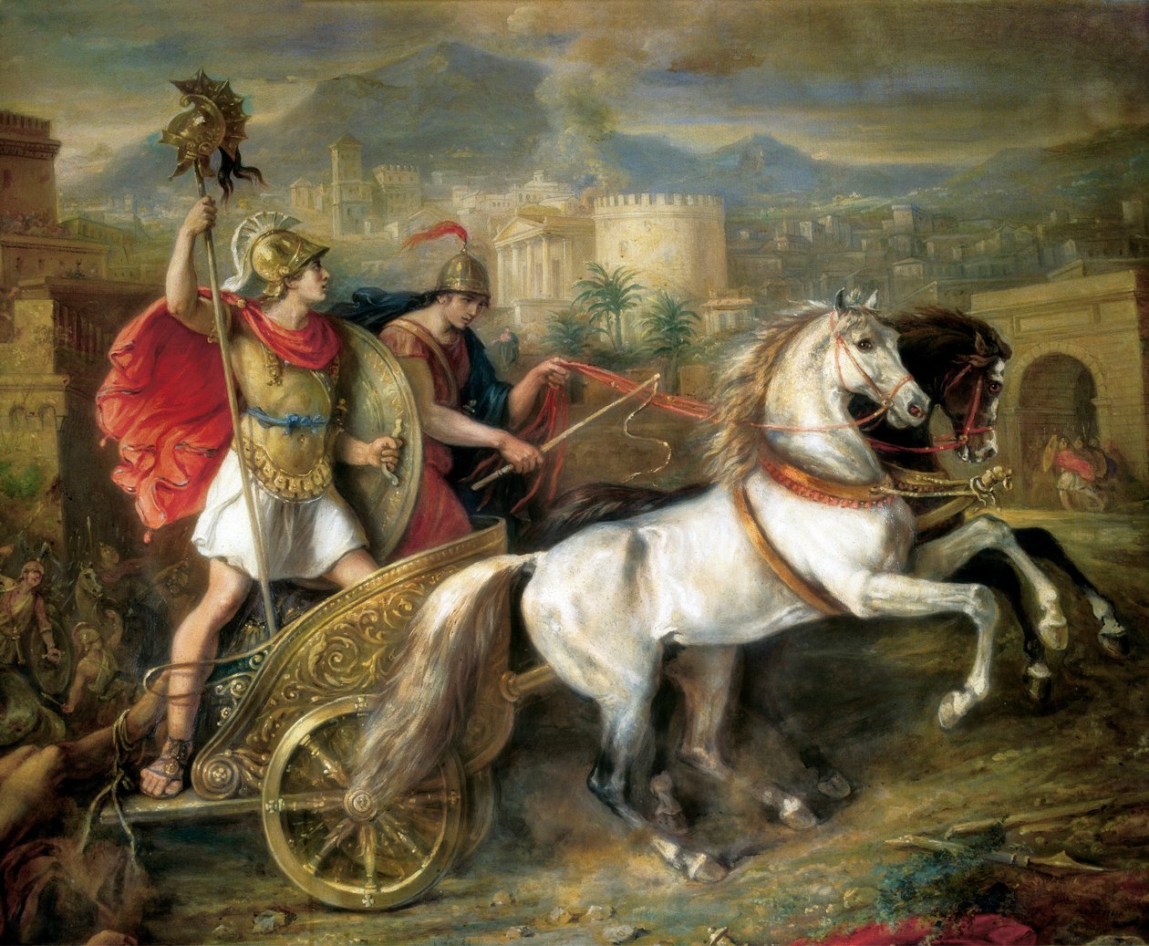 Achilles s Hektorovým tělem od Jose Schmitz y Calvet