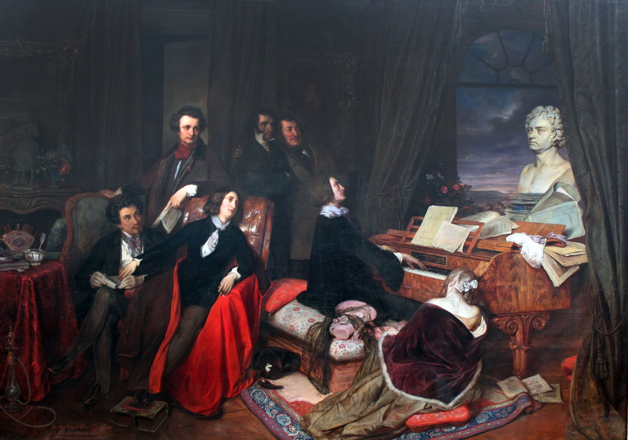 Liszt u klavíru od Josef Danhauser
