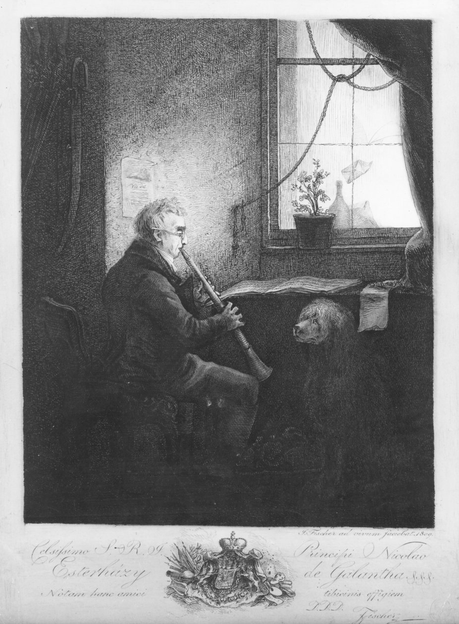 Vévoda Esterhazy hraje na klarinet, 1809 od Josef Fischer