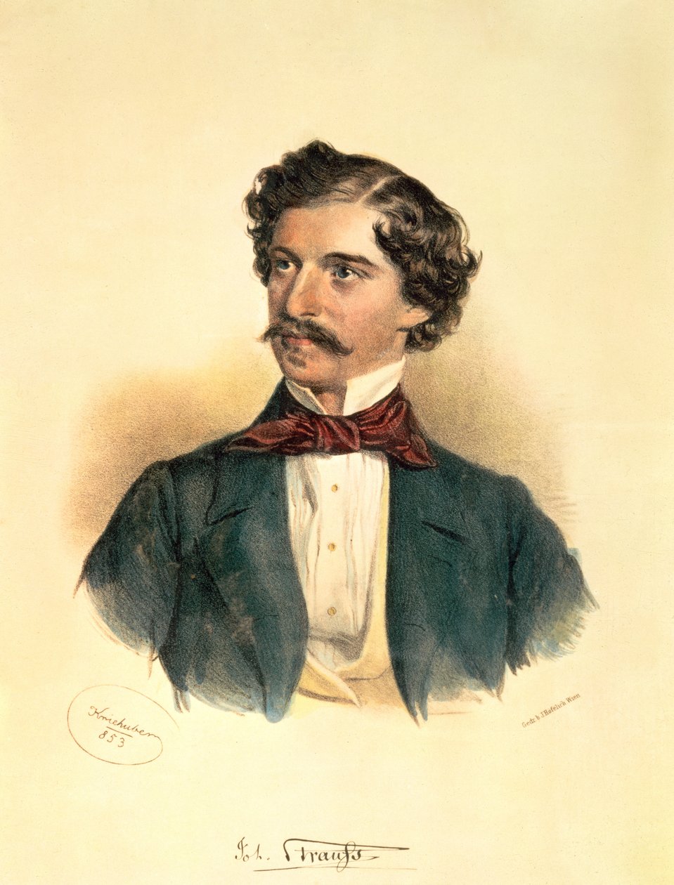 Johann Strauss starší (1804-49) (kresba s praním) od Josef Nikolaus Kriehuber