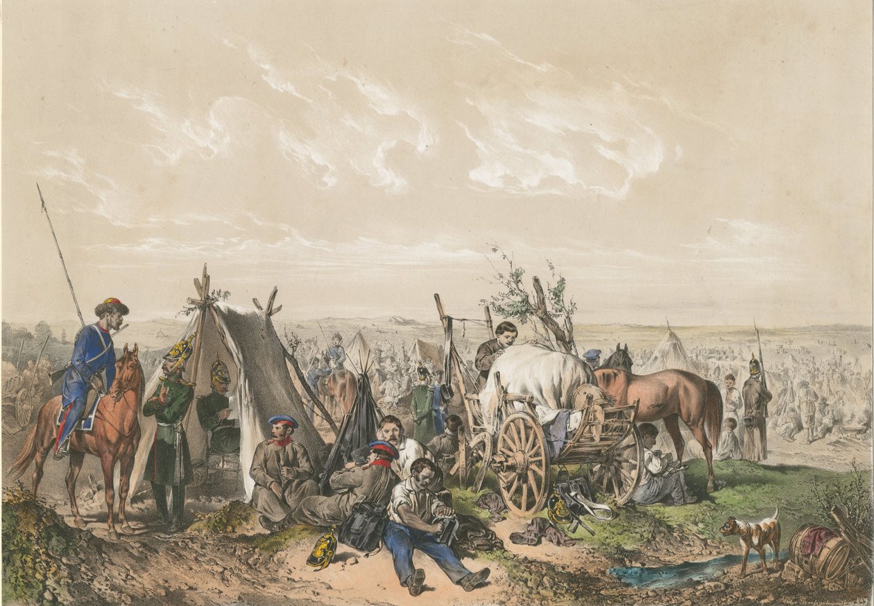 Scéna z války za nezávislost v Maďarsku v roce 1849, ca. 1849 od Josef Anton Strassgschwandtner