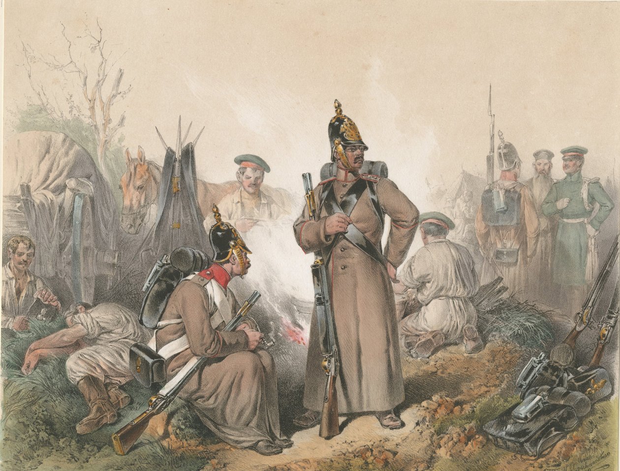 Scéna z války za nezávislost v Maďarsku v roce 1849, ca. 1849 od Josef Anton Strassgschwandtner