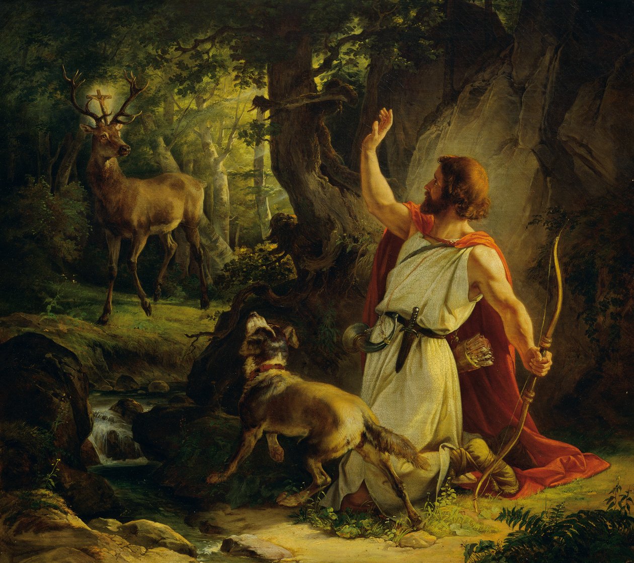 Obrácení svatého Eustacea od Josef Binder