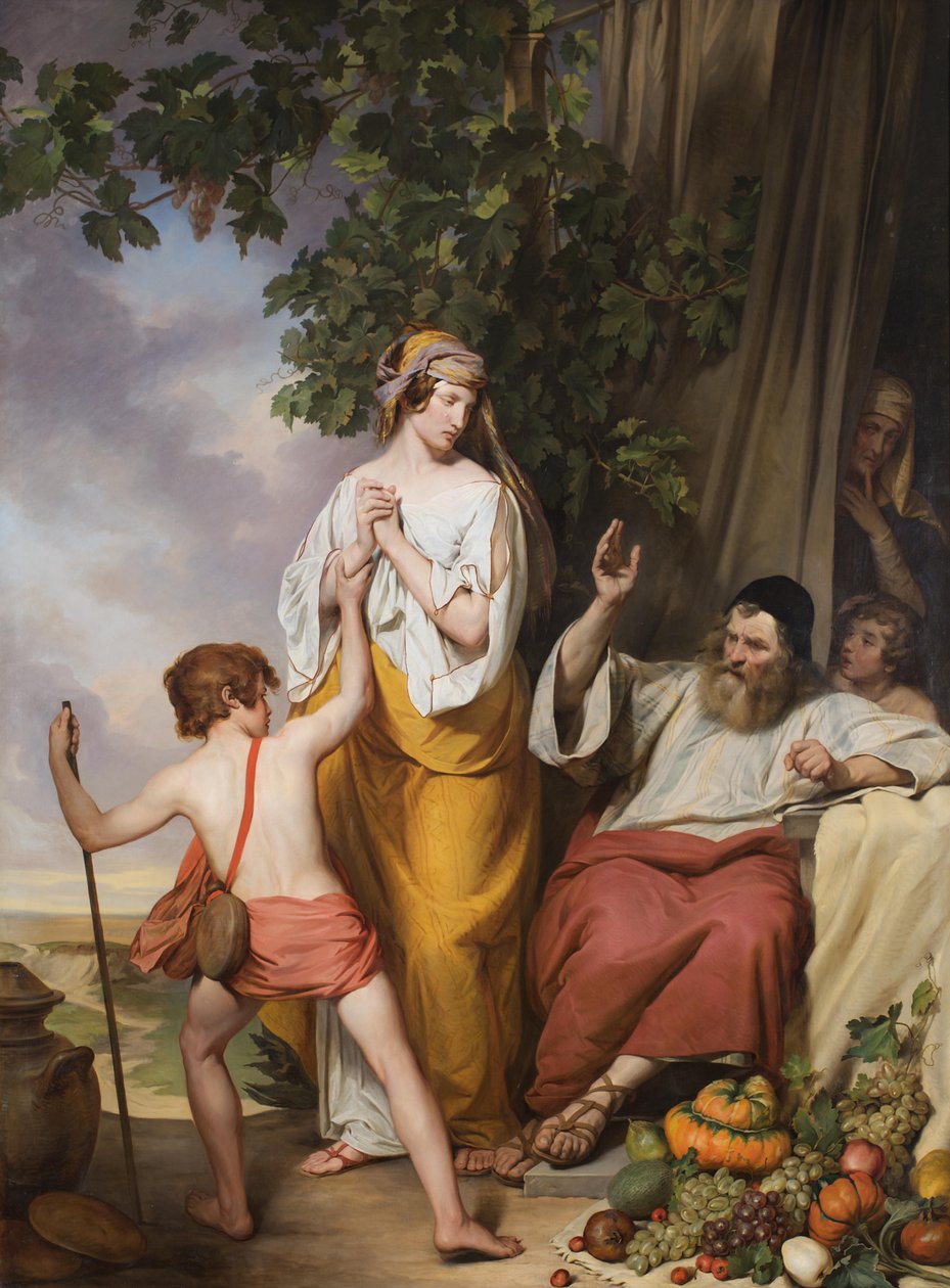 Abraham odmítá Hagar a Izmaela od Josef Danhauser