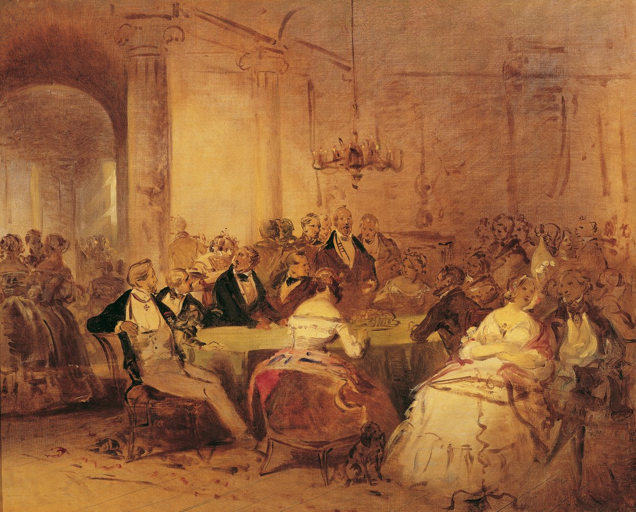 Společenská scéna od Josef Danhauser