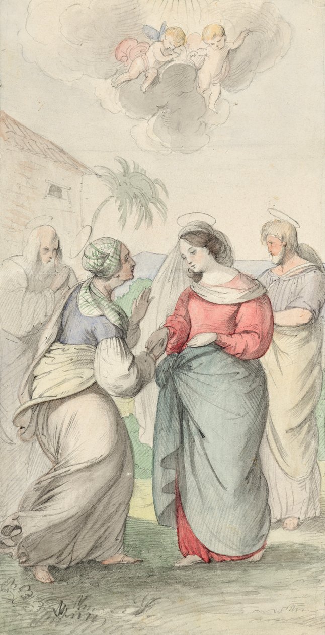 Navštívení Marie od Josef Danhauser