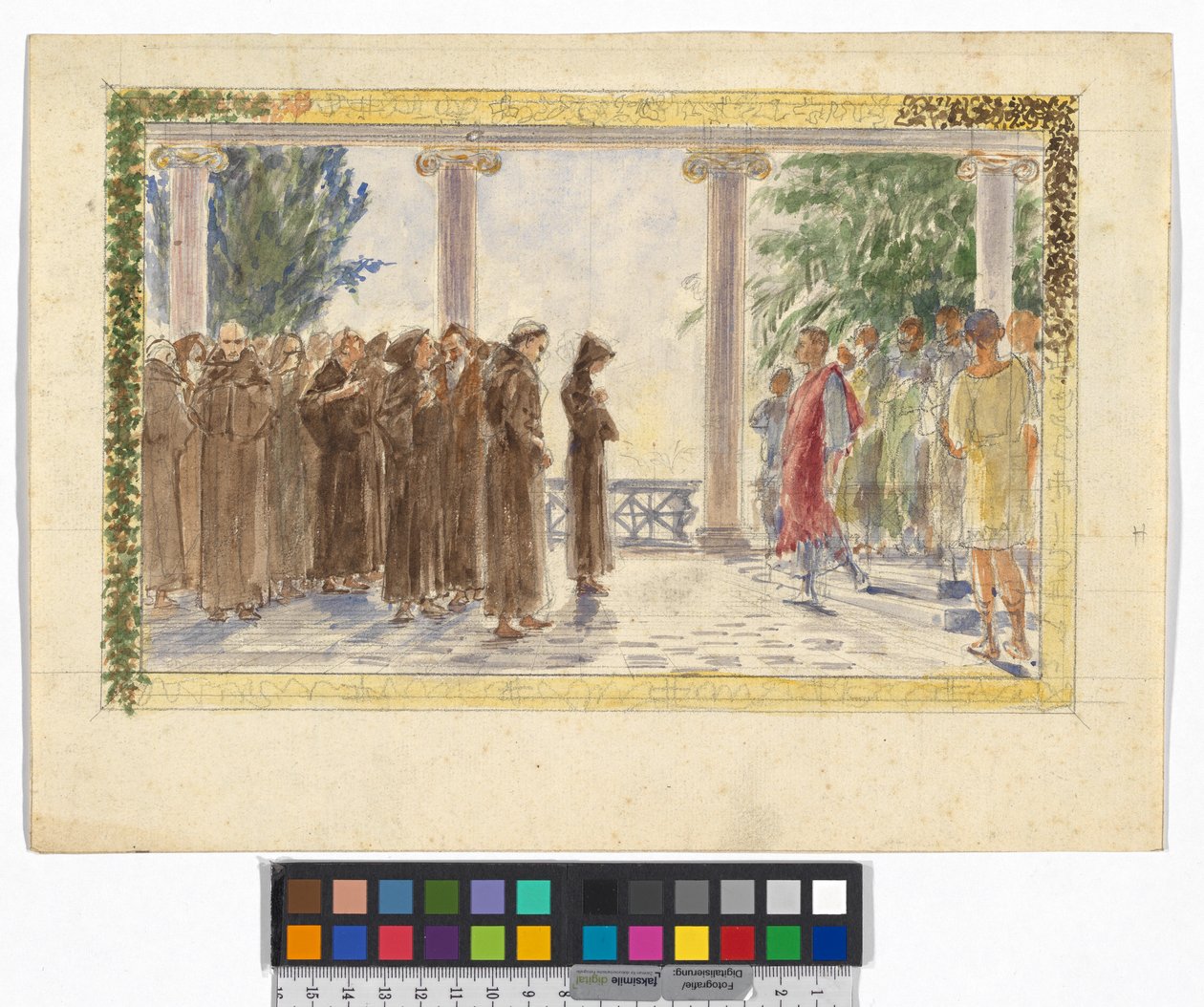 Návrh k Oberonovu cyklu (verso: dvě studie dětí k Oberonovu cyklu) od Josef Engelhart