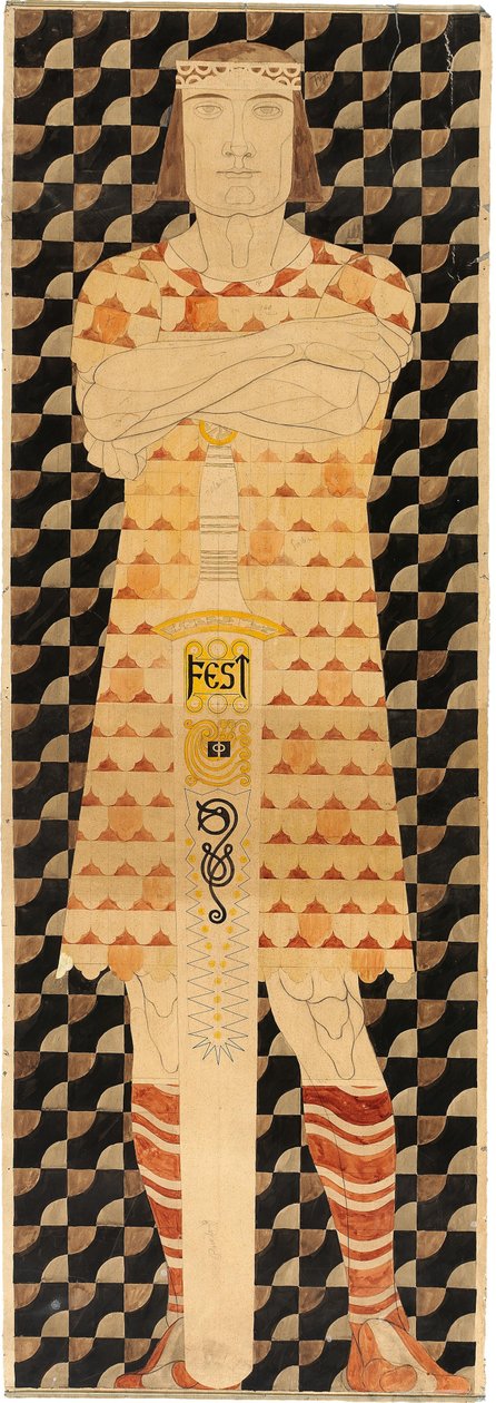 Frieze Design pro světovou výstavu St. Louis 1904, 1904. od Josef Engelhart