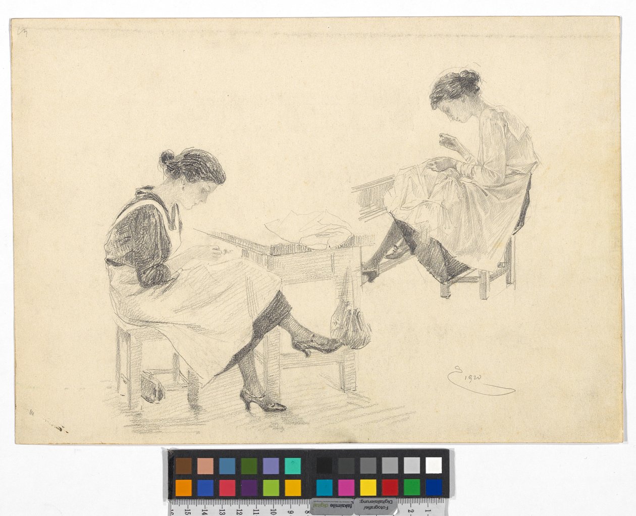Studie švadlen od Josef Engelhart