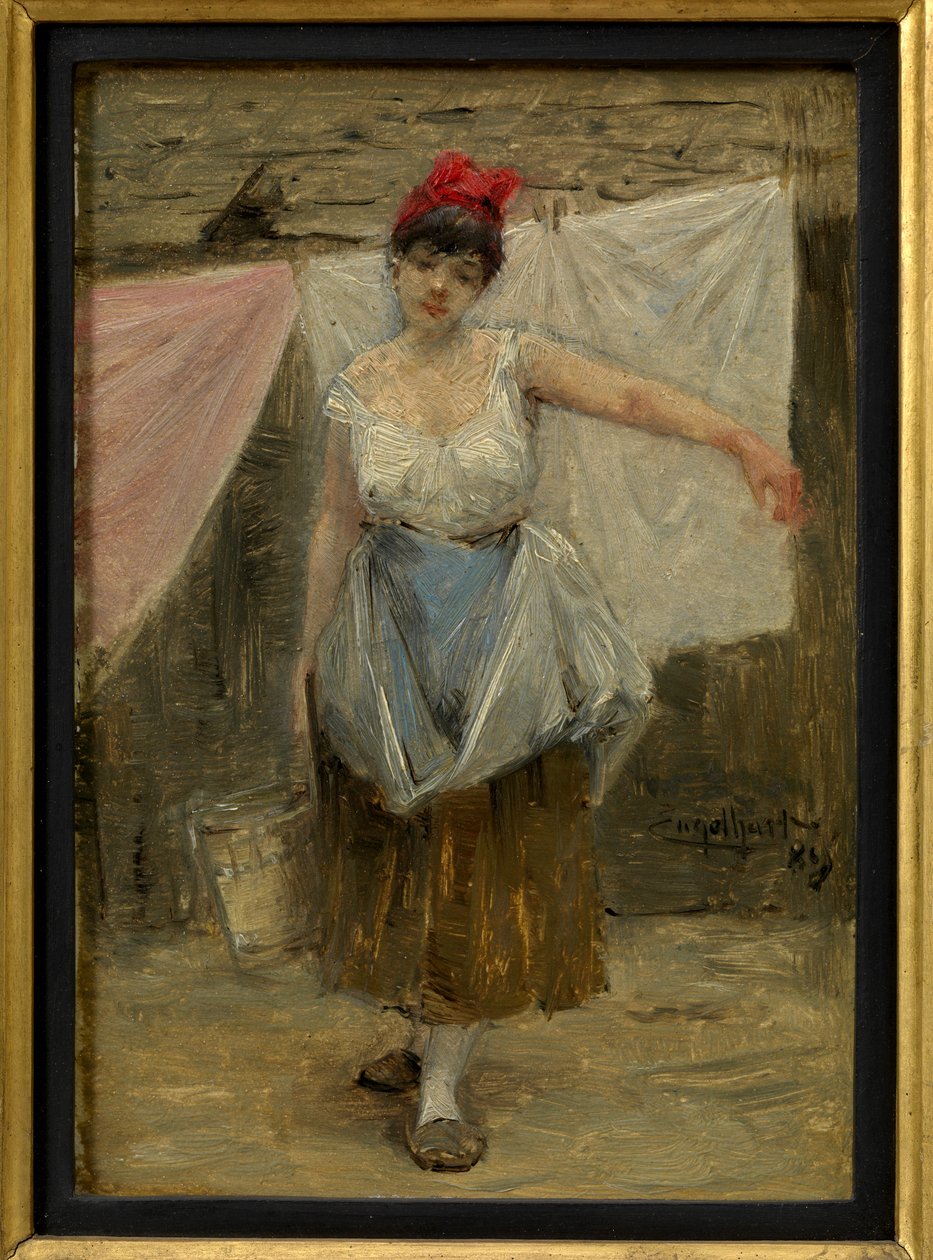 Malá pradlena od Josef Engelhart