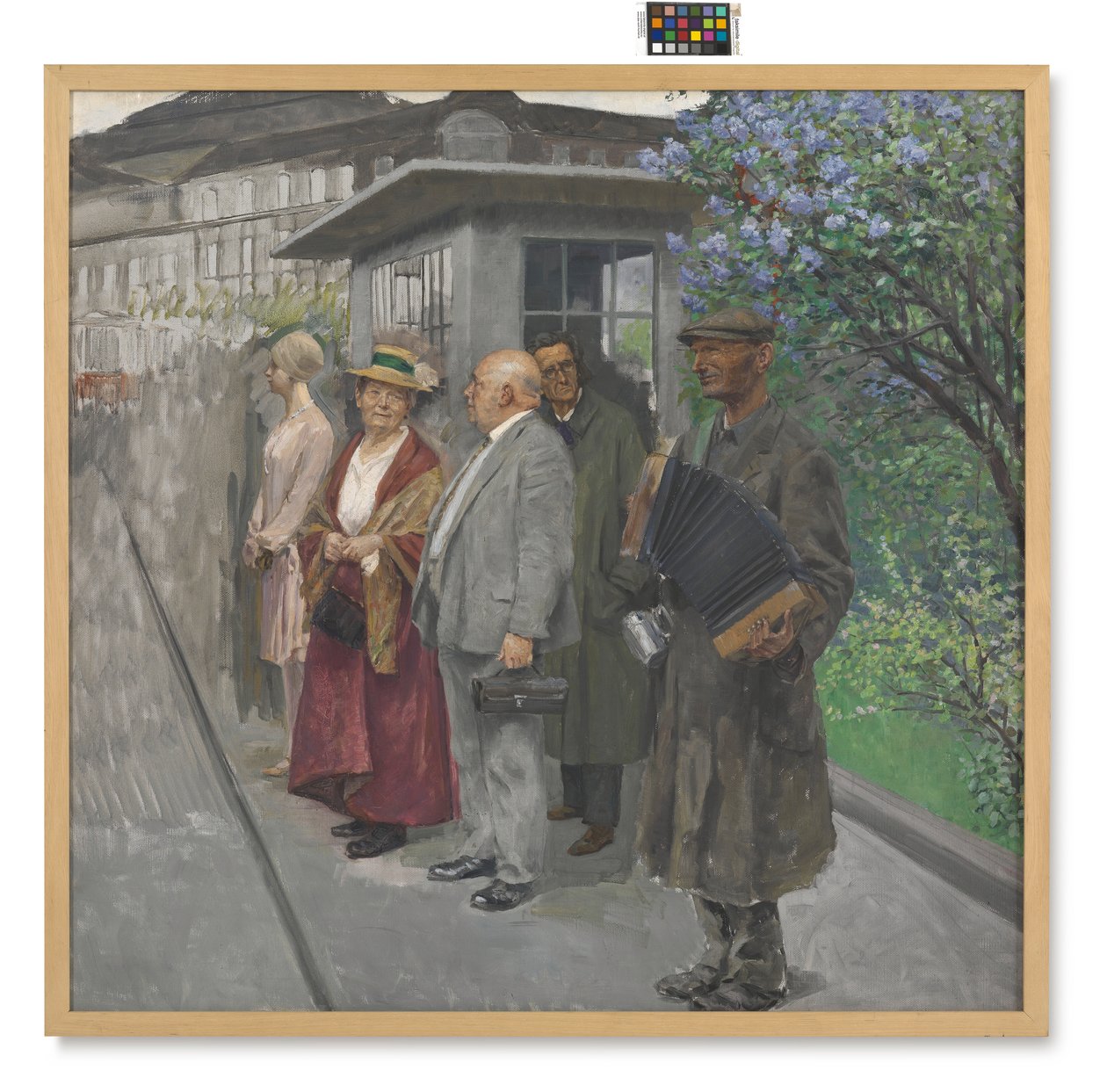 Čekání na linku 2 (tramvajová zastávka) od Josef Engelhart
