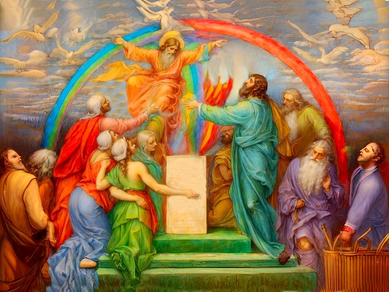 A1_Genesis_19-Noachův oltář a Boží zaslíbení od Josef Johann Michel