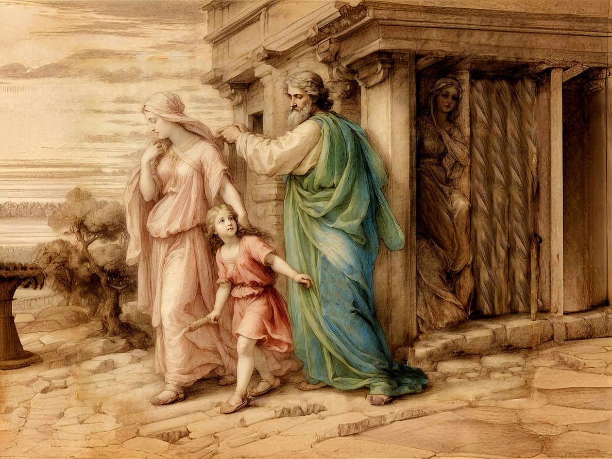 A1_Genesis_27-Hagar a Izmael posláni pryč od Josef Johann Michel