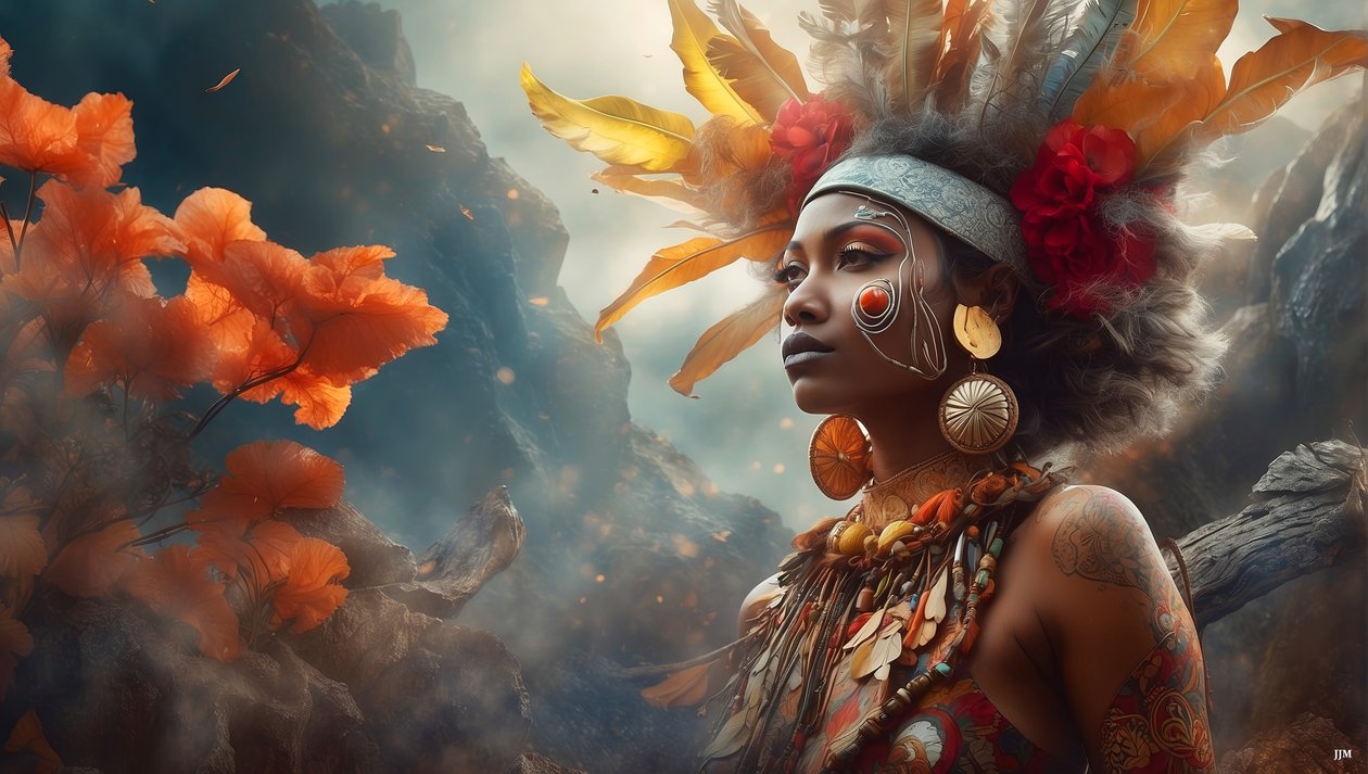 Dreamcore_dreamlike_scene-Aborigines_02 od Josef Johann Michel
