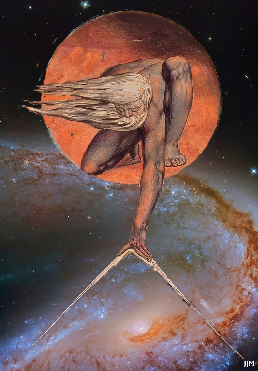 JJM-recreate: Blake-W_The Ancient of Days+JWST od Josef Johann Michel