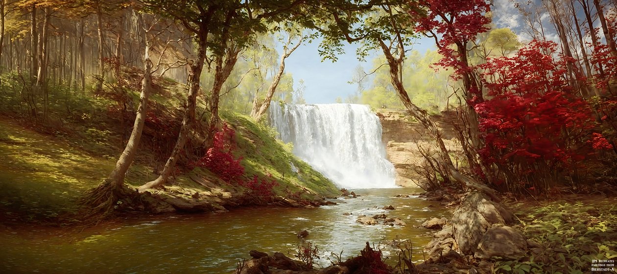 JJM znovu vytváří Bierstadt-A: Minnehaha Falls od Josef Johann Michel