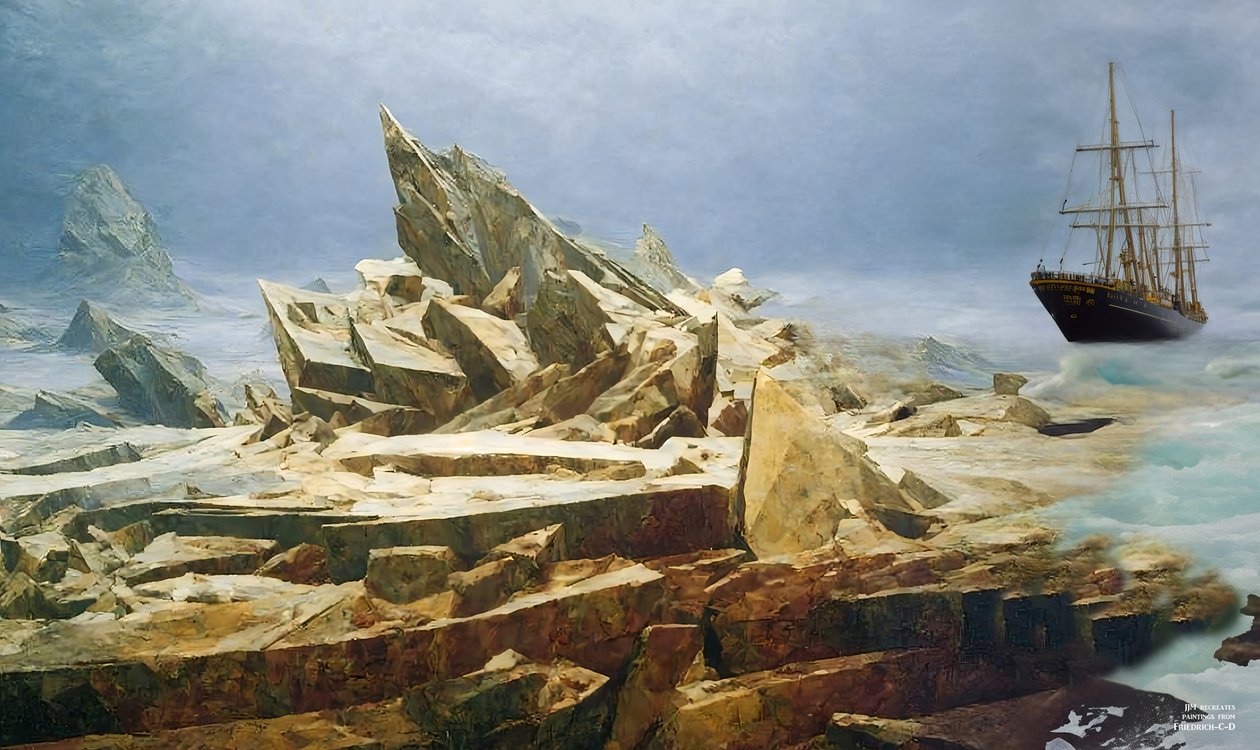 JJM znovu vytváří Friedrich-C-D: Severní ledový oceán (před katastrofou) od Josef Johann Michel