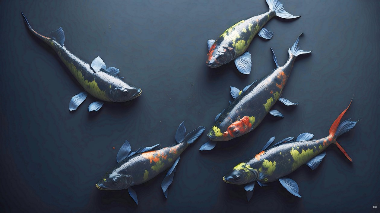 malba inkoustem: Koi-Karpfish_rainbow_02 od Josef Johann Michel