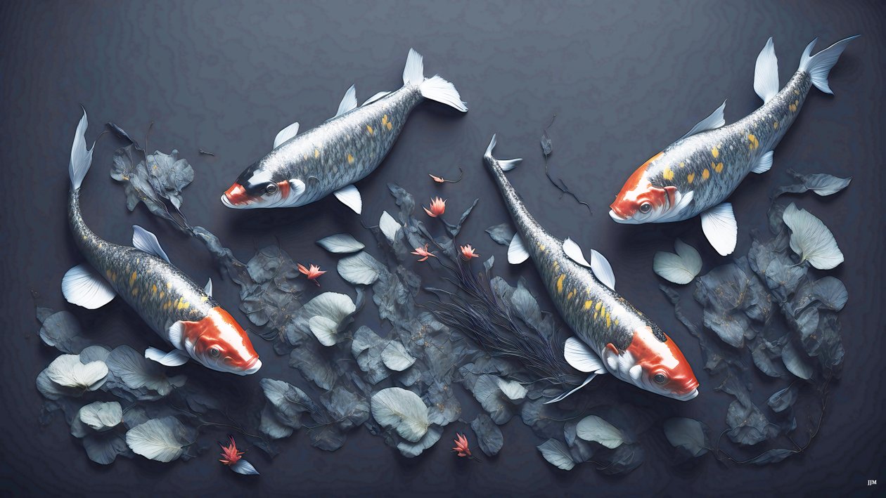 malba inkoustem: Koi-Karpfish_red_01 od Josef Johann Michel