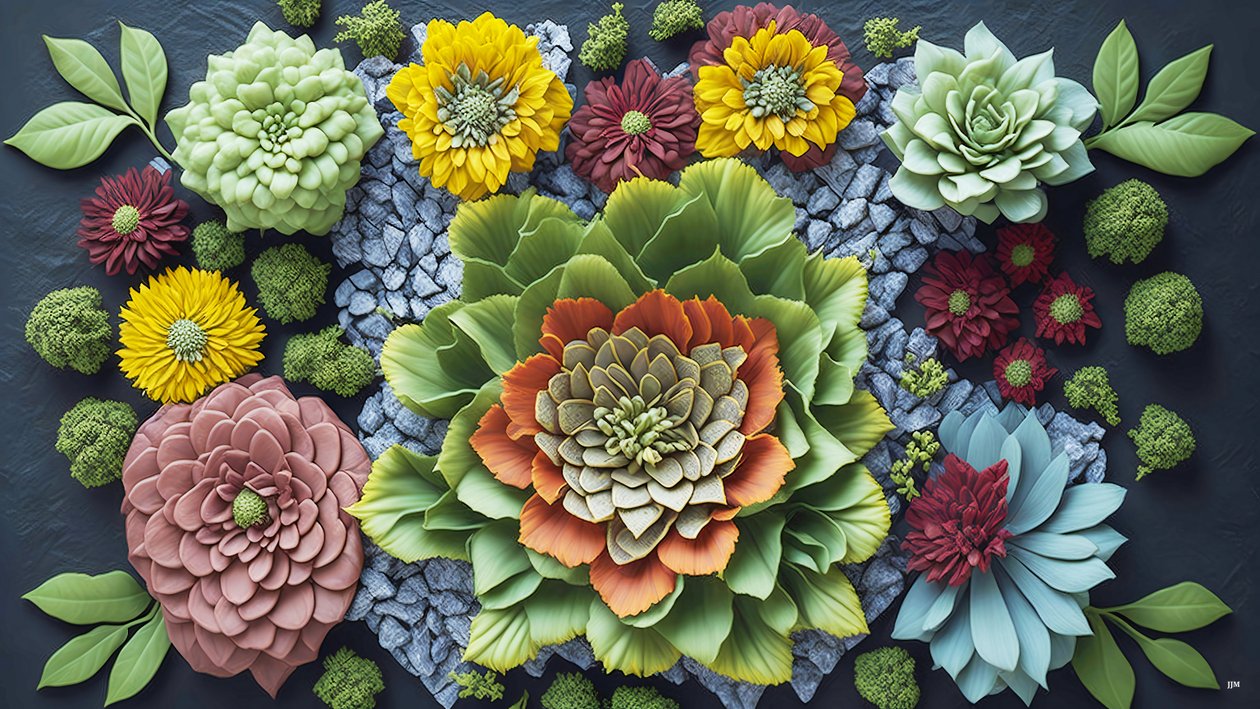 mandala: Kalanchoe elements_01 od Josef Johann Michel