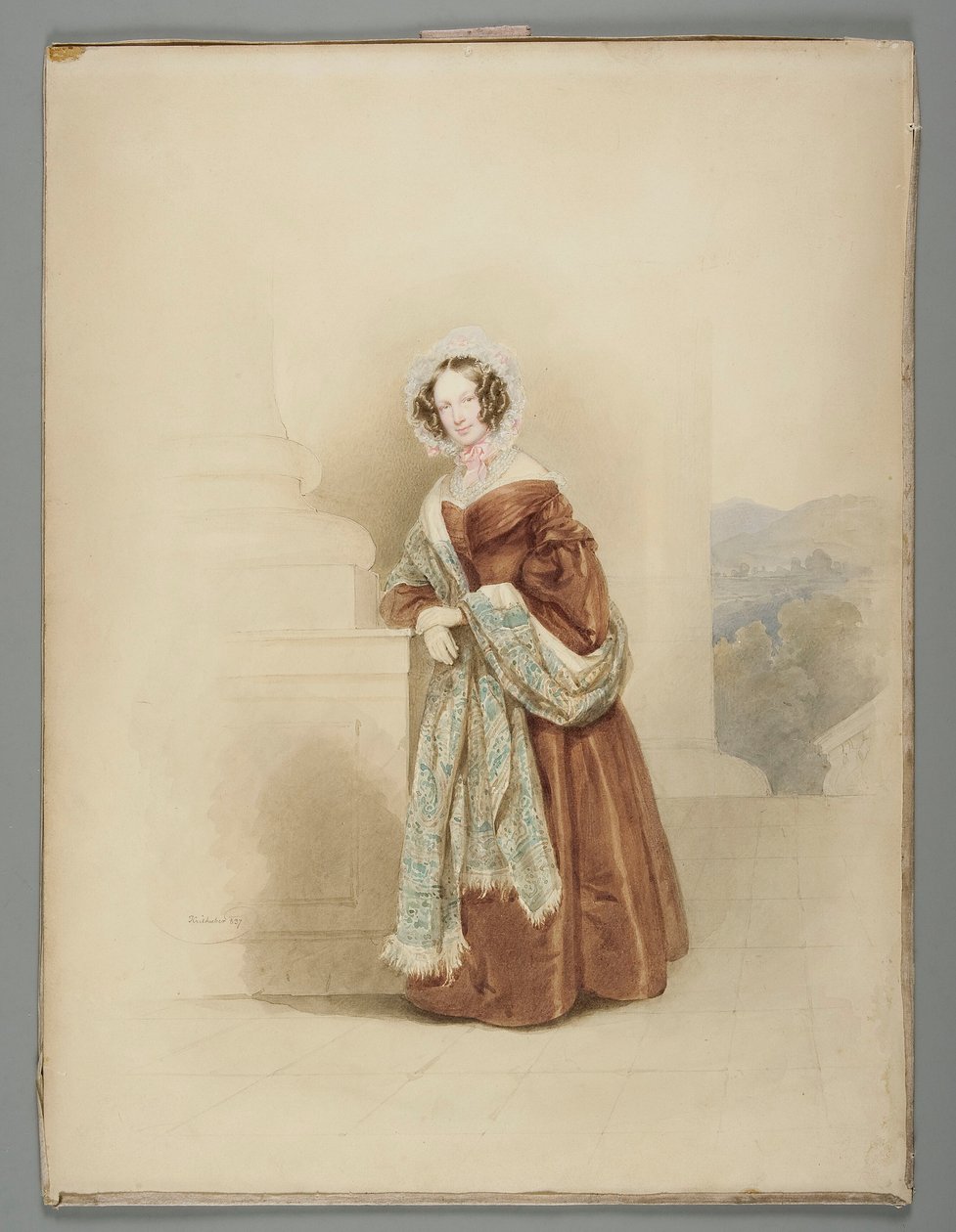 Adelajda Marianna hraběnka Stadion von Warthausen (1804-1885), Karolowa Lanckorońska z Brzezia od Josef Kriehuber