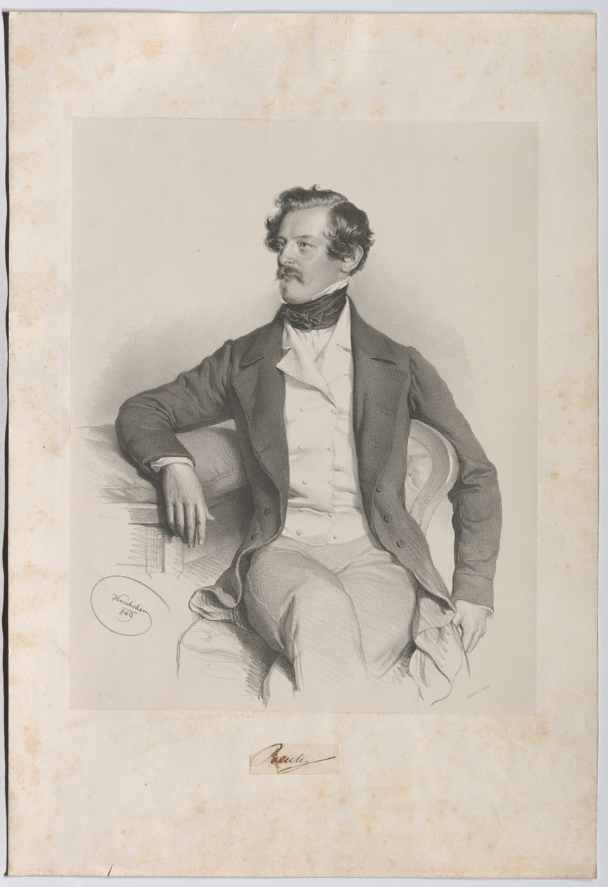 Alexander baron von Bach (1813–1893), právník, politik od Josef Kriehuber