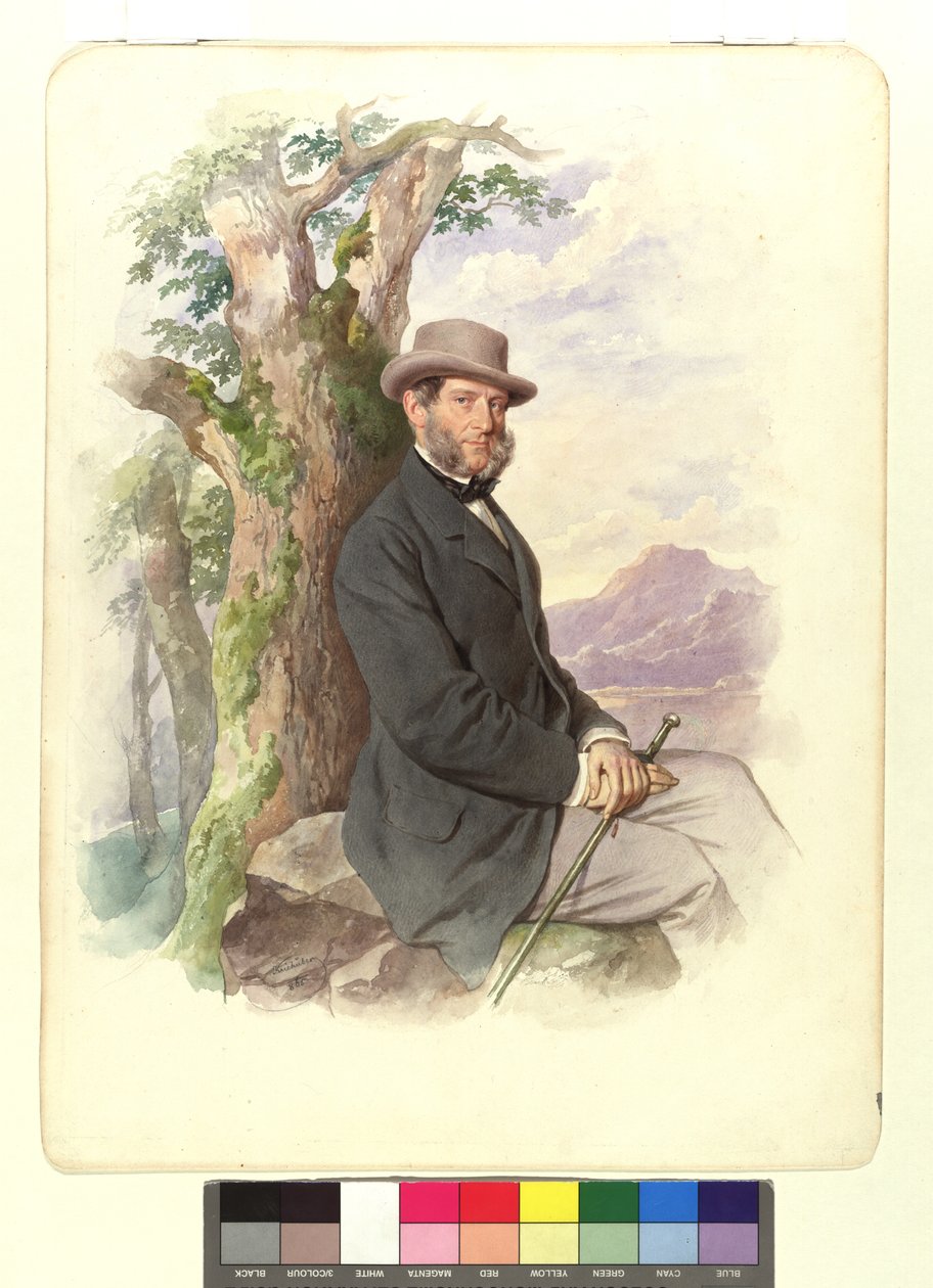 Anton Ritter von Schmerling, předseda Nejvyššího soudu atd. od Josef Kriehuber