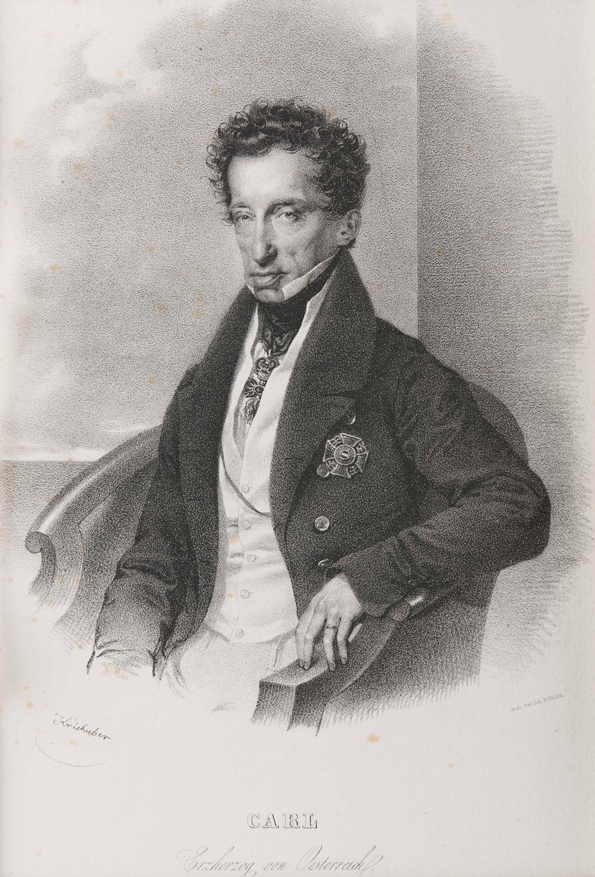 Arcivévoda Karel Rakouský 1771-1847, vévoda těšínský. od Josef Kriehuber