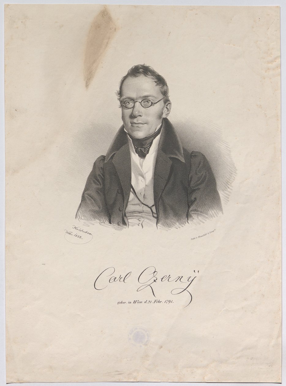 Carl Czerny, narozen ve Vídni 21. února 1791 od Josef Kriehuber