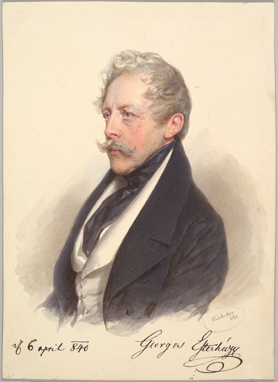 Hrabě Georg Esterházy z Galánthy od Josef Kriehuber