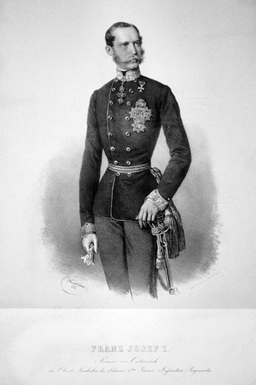 František Josef I. 1860 Litografie 01 od Josef Kriehuber