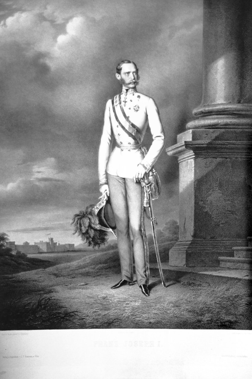 František Josef I. Kriehuber cca 1860 Litografie od Josef Kriehuber