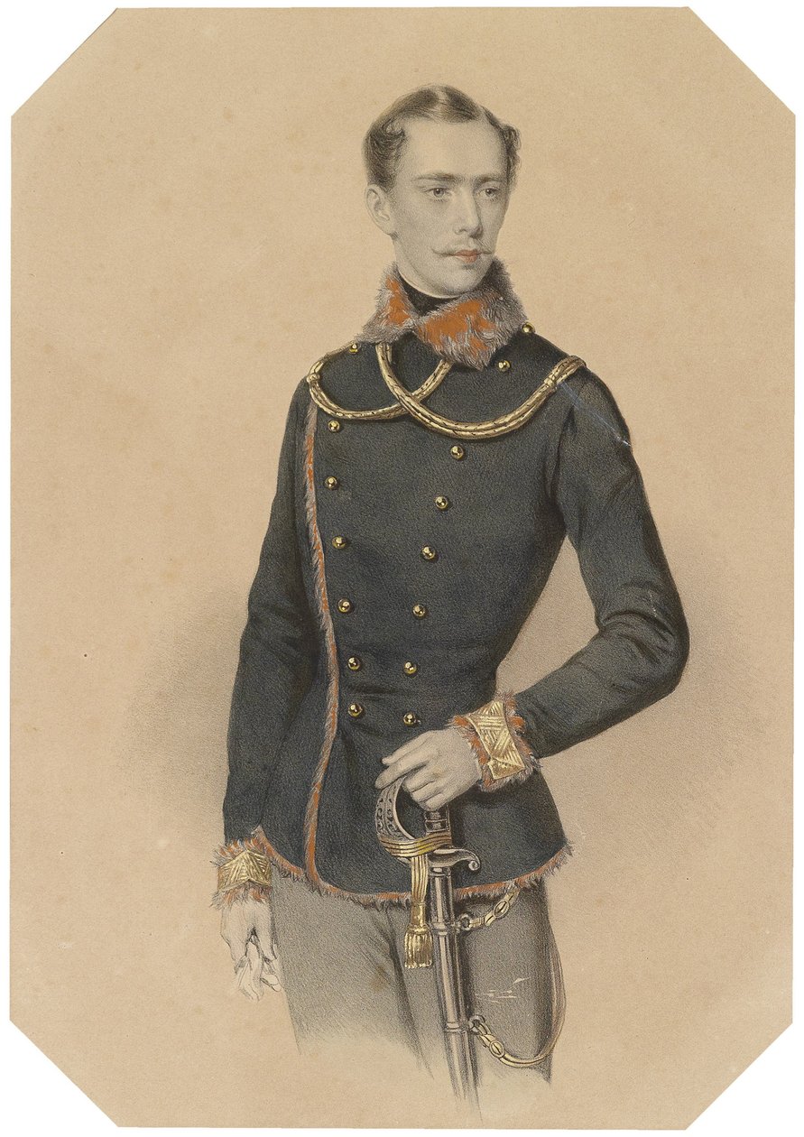 František Josef v uherské livreji kolem roku 1855 od Josef Kriehuber